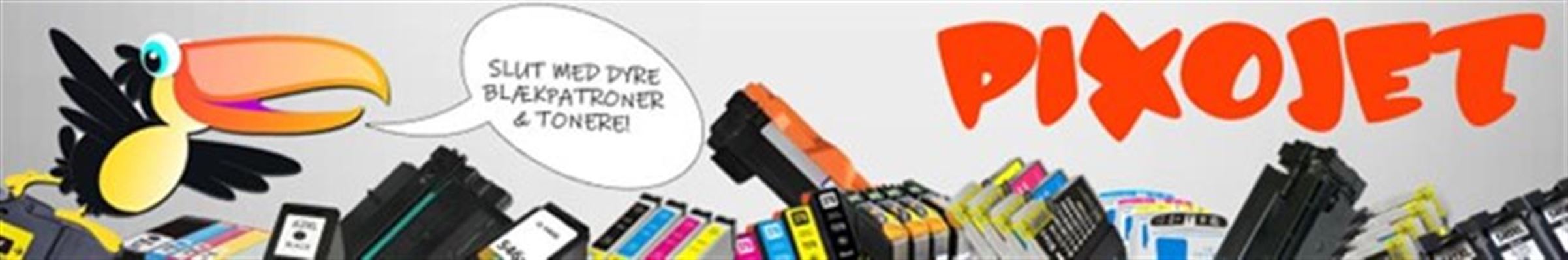 Slut med at betale overpriser for blæk og toner! Besøg Pixojet