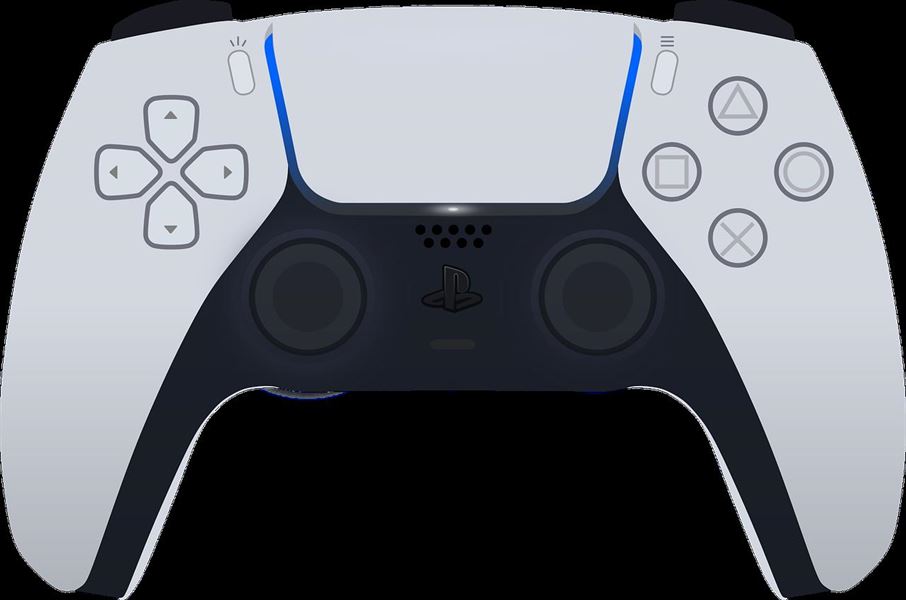 En PlayStation 5 konsol og controller til gameren